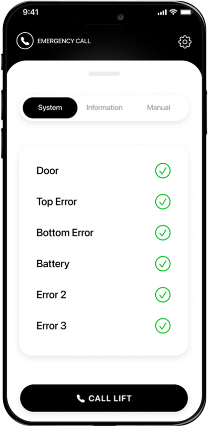 phone 2 Ascenda Lift สามารถดูการทำงานผ่าน Applications