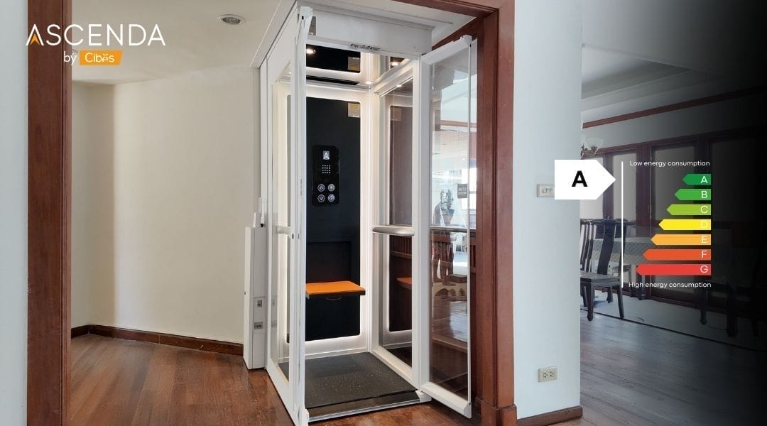 Ascenda Lift ลิฟท์กระจกรอบด้าน มาพร้อม LABEL A ลิฟท์ประหยัดพลังงาน